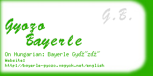 gyozo bayerle business card